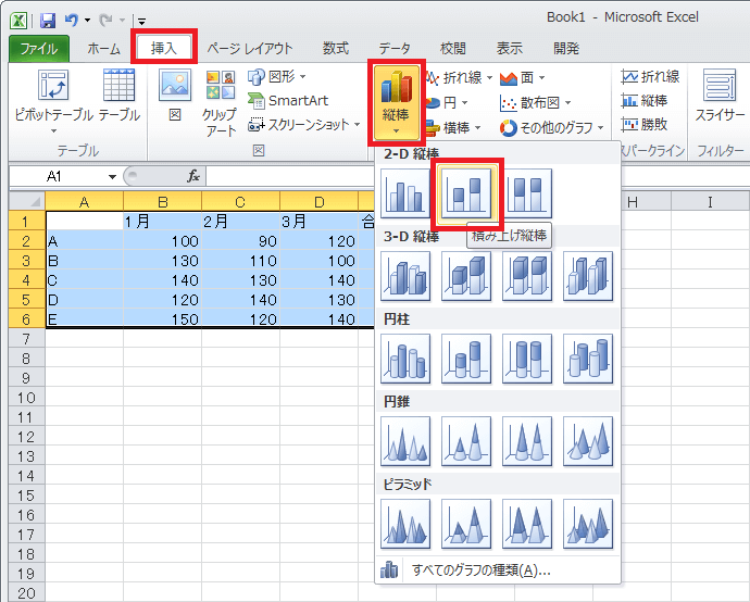 積み上げ縦棒グラフ 系列の合計値を表示する方法 Excel ヘルプの森