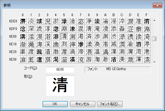 外字で新しい漢字を作成するには